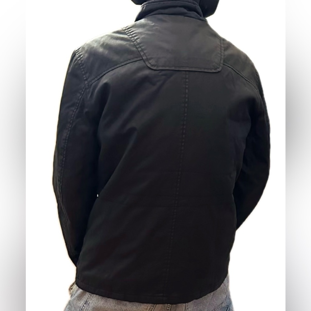 Jack & Jones Black Military Biker Jacket - Picture 5 of 6